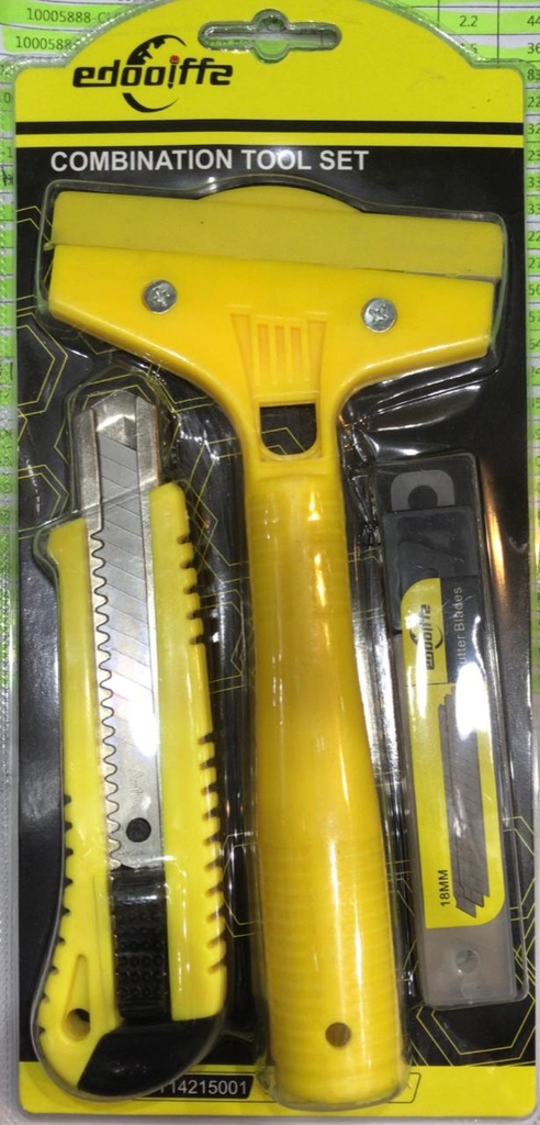 SCRAPER YELLOW 3PCS SET 10005379