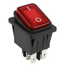 KCD4 ON/OFF WATERPROOF 6PIN RED