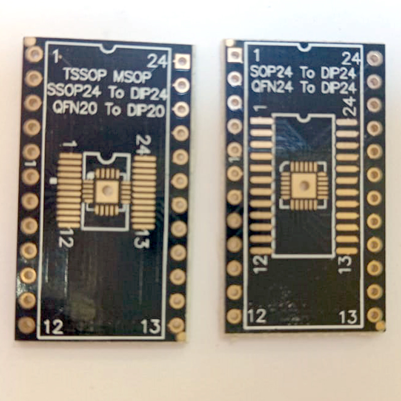 PC BOARD TSSOP24 / QFN24 / QFN20 to DIP 24 Adapter