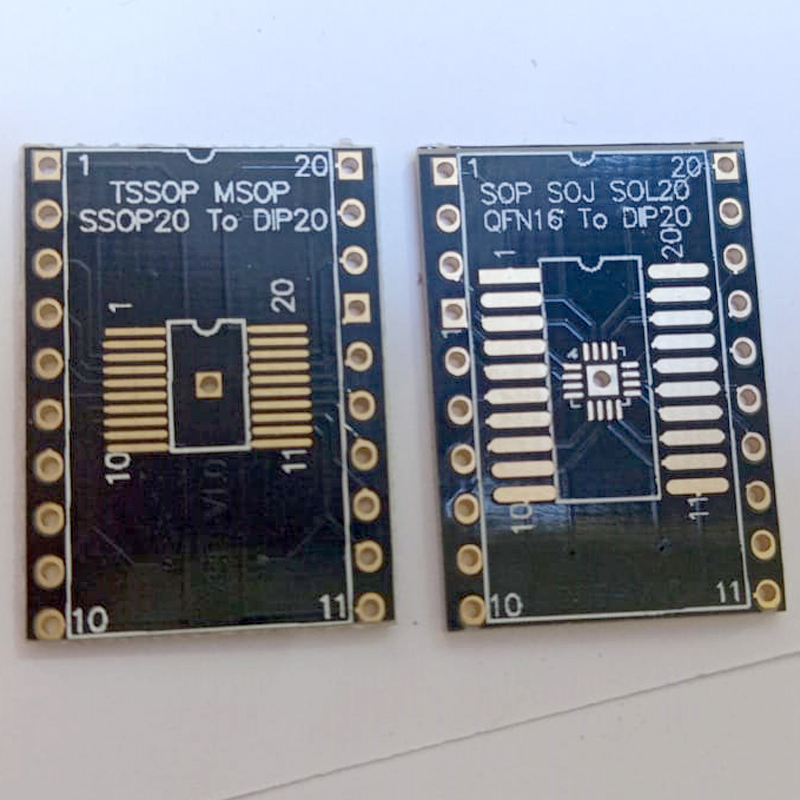 PC BOARD SSOP20 DIP 20 / QFN16 to DIP 20 Adapter