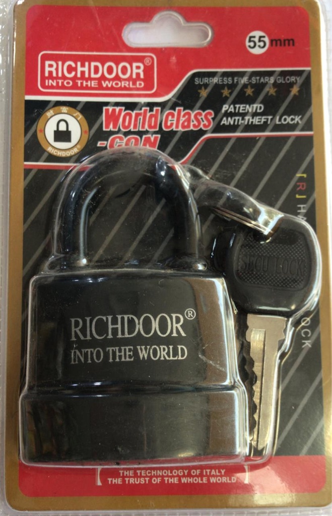 DOOR LOCK BLACK 55MM 