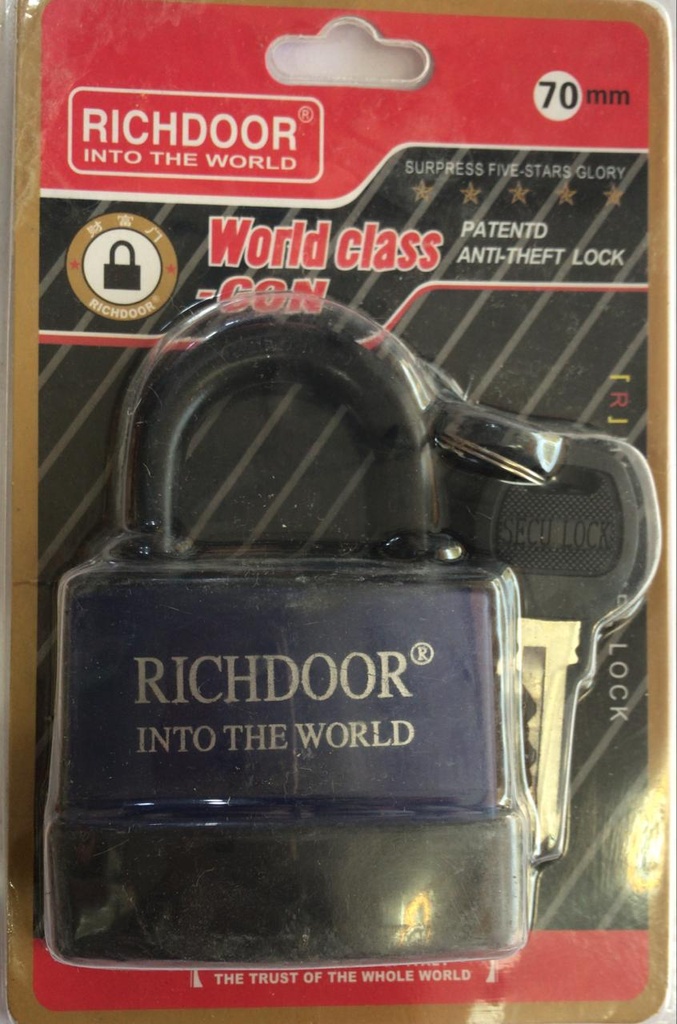 DOOR LOCK BLUE 70MM 