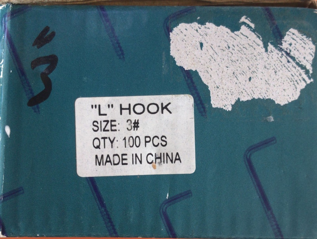 SCREW HOOK L 3" BOX
