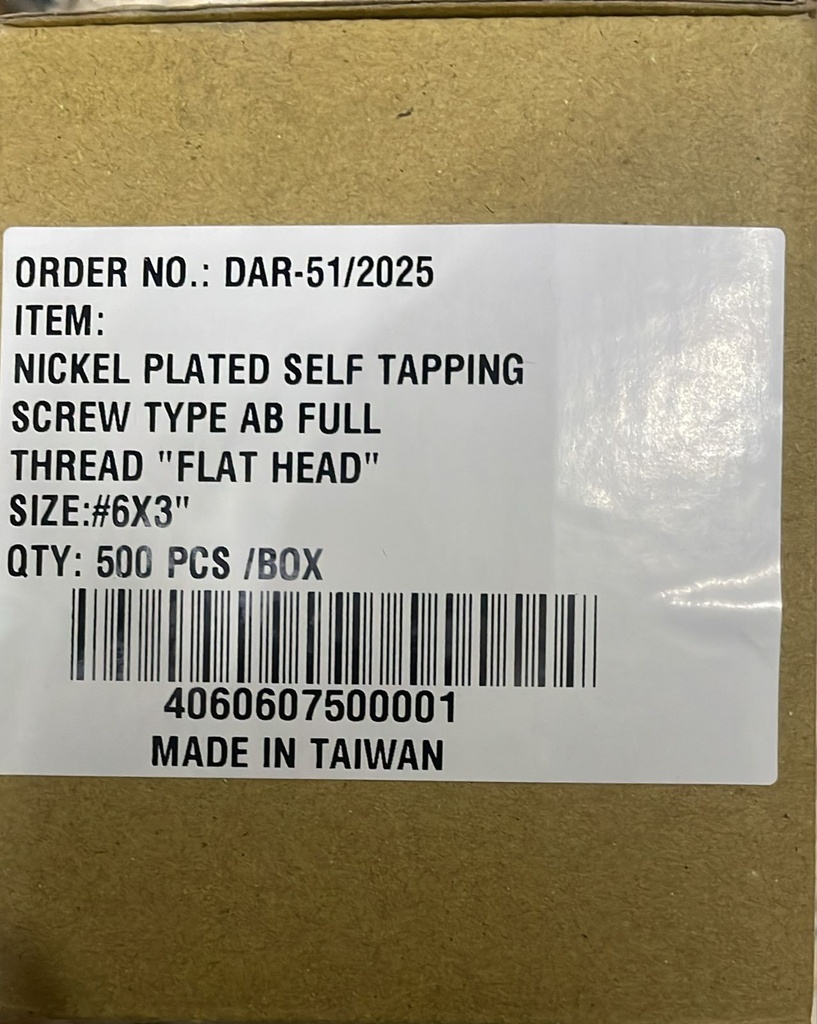 S/C SCREW SLIM CHROME 6X3
