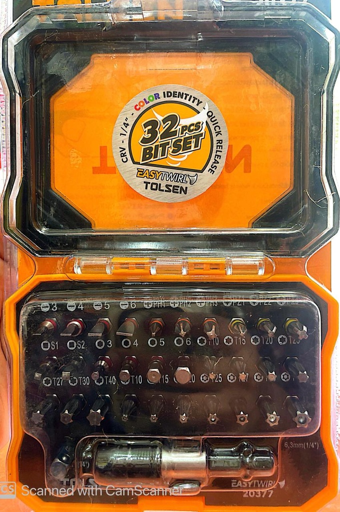 SCREW DRIVER+LNKEY BIT SET 32PCS STTS20377
