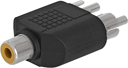 AUDIO JACK RCA FeMale to 2RCA Male
