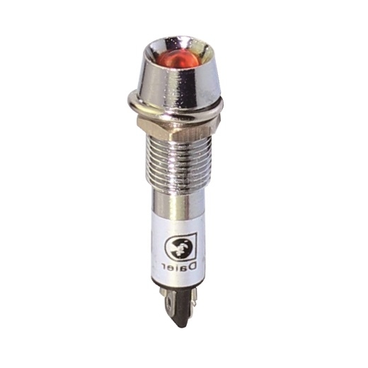 INDICATOR 220V METAL RED