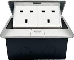 FLOOR SOCKET DOUBLE WITH CAT6 PORT