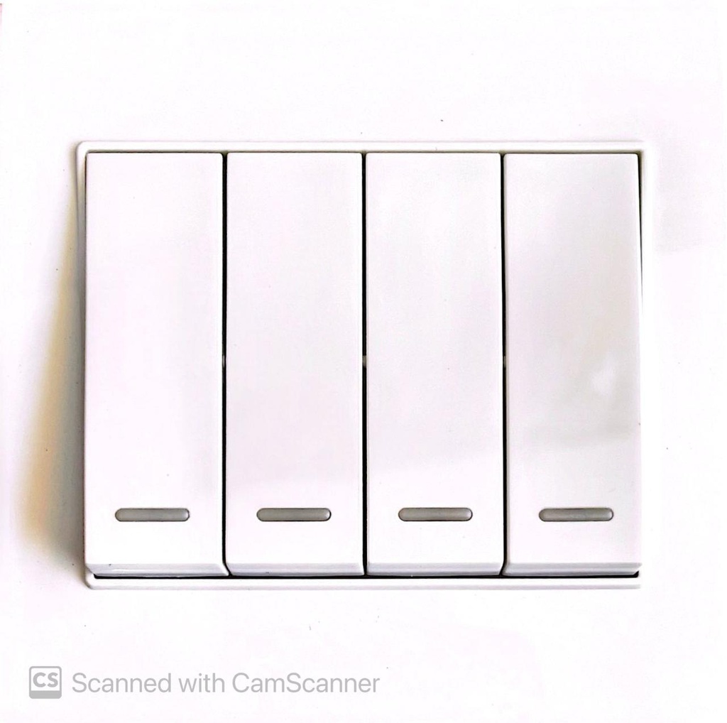 ON OFF SWITCH 4GANG DECOR 7X7 NEWTEC W6041