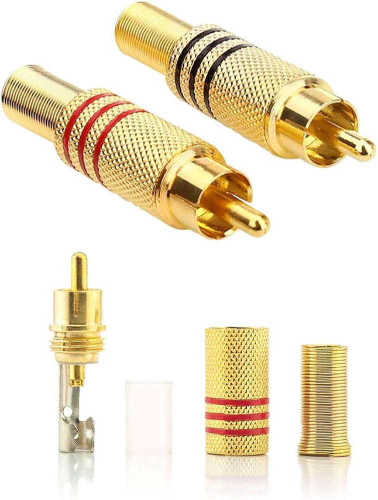 AUDIO JACK GOLDEN RCA MALE R/B