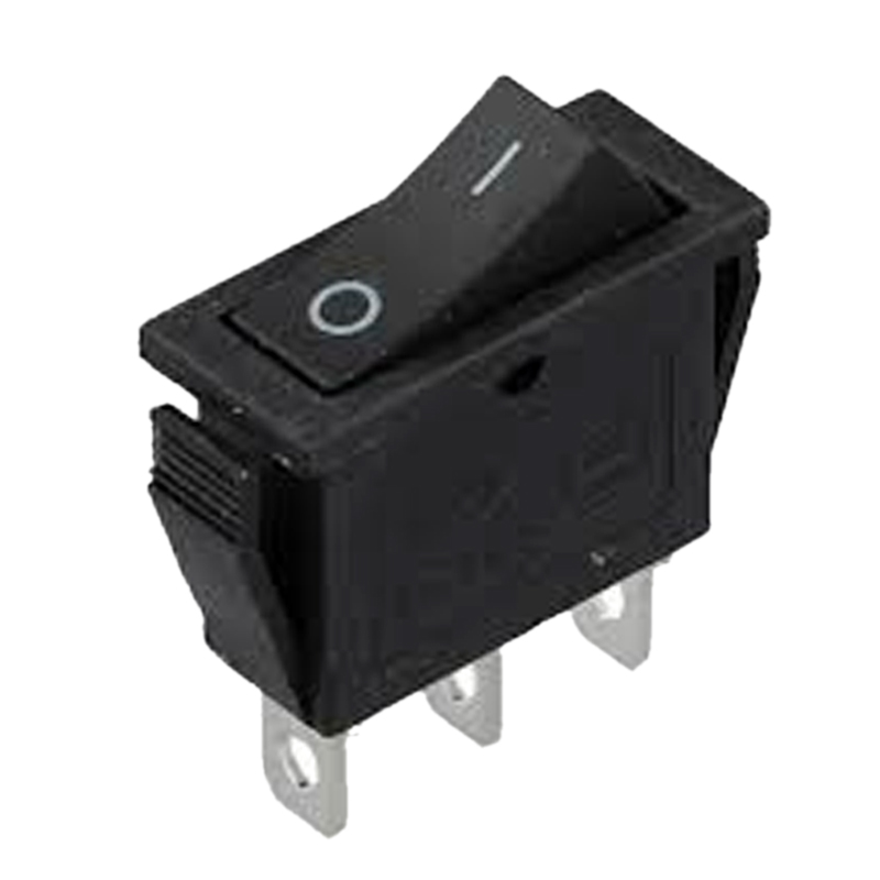 SWITCH KCD3 BELL BUTTON 3PIN BLACK