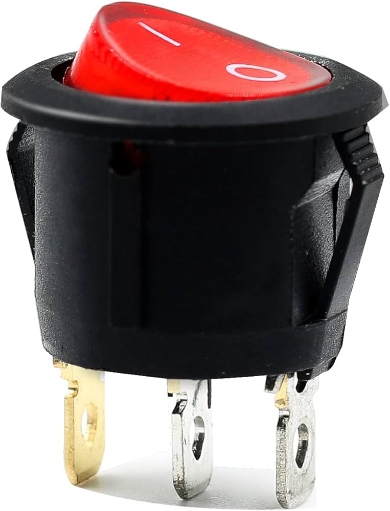 SWITCH BAIZA QY606-101N ON OFF 3PIN RED
