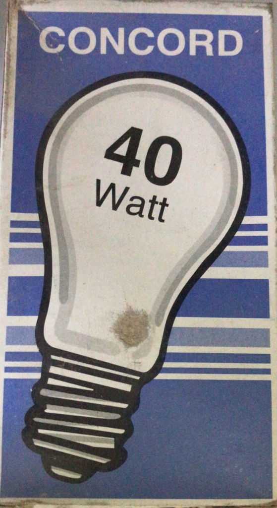 BULB 40W 110V RED CONCORD 