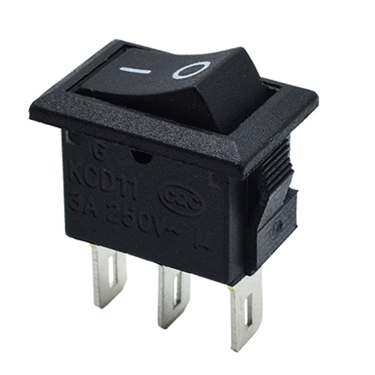 SWITCH KCD1 ON OFF 3PIN BLACK SMALL