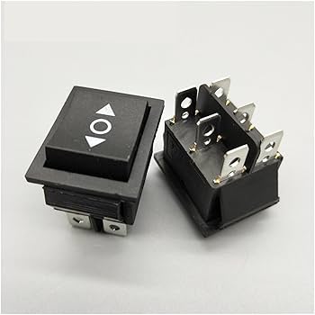 SWITCH PUSH ON BIG KCD4 6PIN BLACK AUTO