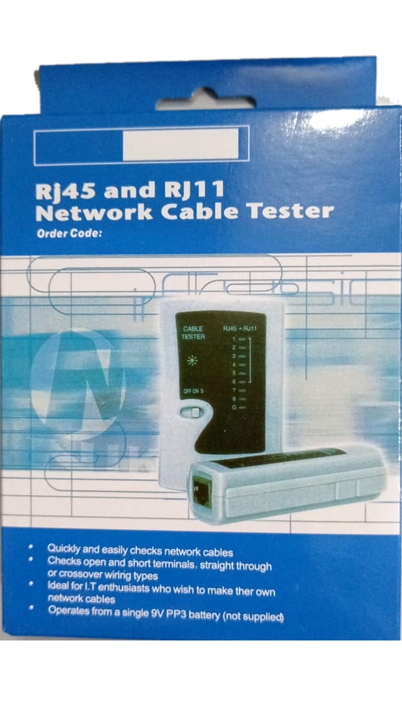 RJ45/RJ11 WIRE TRACKER/TESTER BLUE
