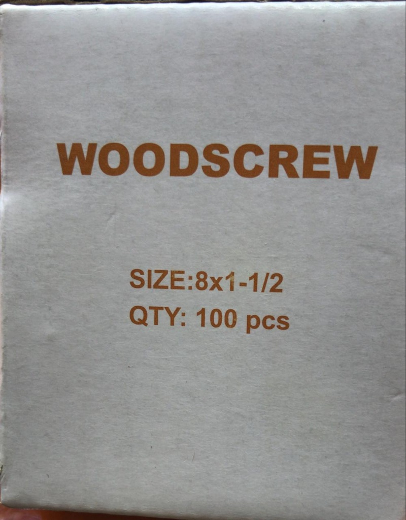 S/C SCREW WOOD 8X1-1/2 CCT