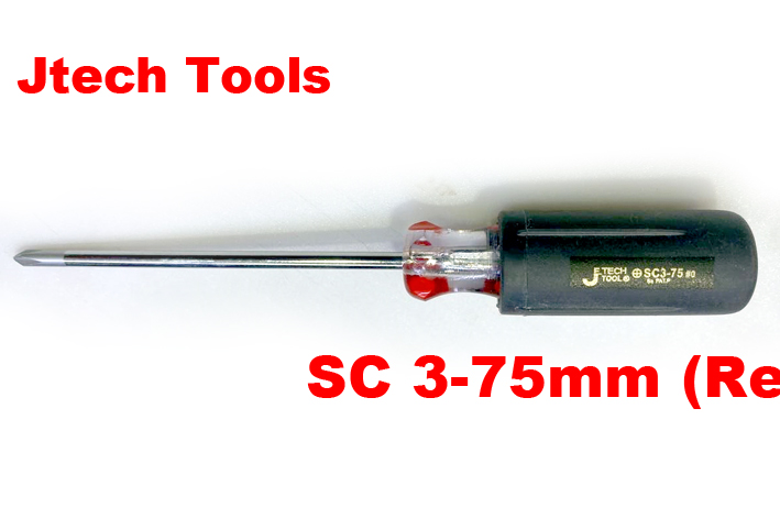 SCREW DRIVER SC-75MM (+) RED JETECH