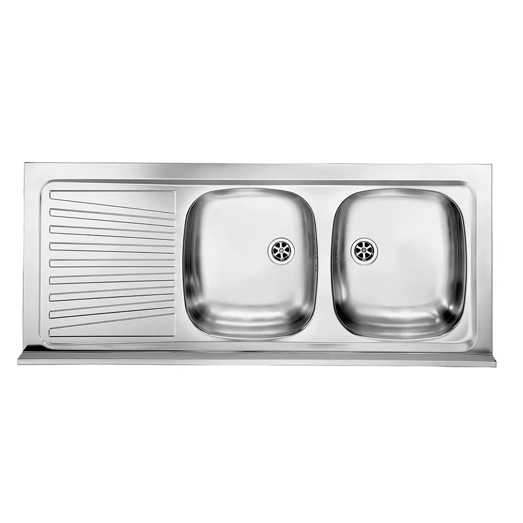 SINK 120CM RIGHT DOUBLE TUB 