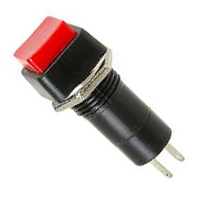 SWITCH PBS-12B ON OFF 2PIN RED SQUARE 