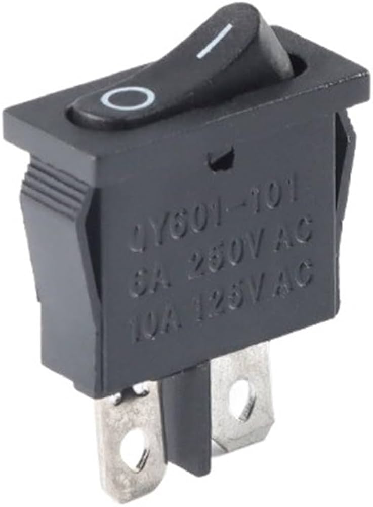 SWITCH KCD1 ON OFF 2PIN SLIM SMALL BLACK