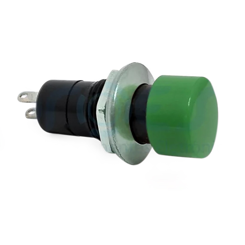 SWITCH PUSH ON PBS-16A PBS-16B 12MM 2PIN GREEN