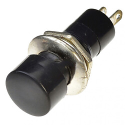 SWITCH PUSH ON PBS-16A PBS-16B 12MM 2PIN BLACK