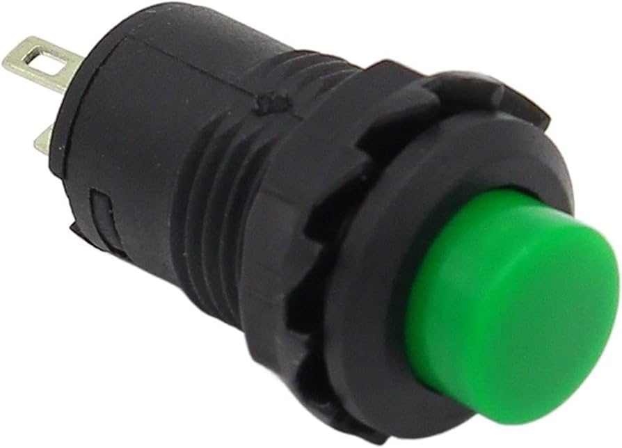 SWITCH DS-427 PUSH ON GREEN 2PIN 