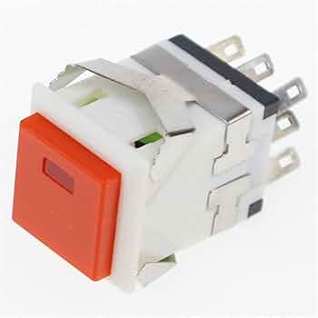 SWITCH KD2-22 ON OFF 8PIN SQUARE RED