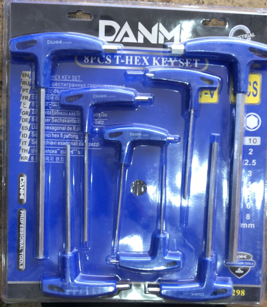 LNKEY BIG FLAT 8PCS SET BLUE 170298
