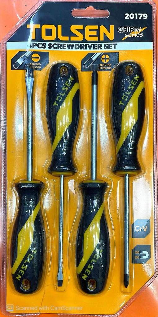 SCREW DRIVER SET YELLOW 4PCS STTS20179 