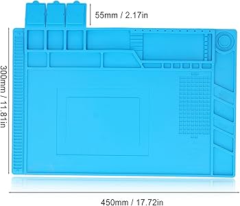 ANTISTATIC 450X300 SILICON MAT BLUE