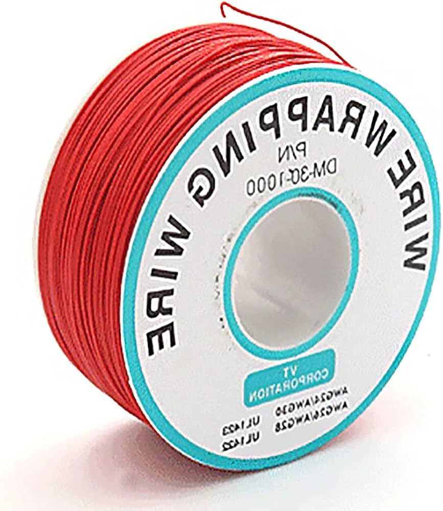 HOOK WIRE 30AWG 0.25MM RED