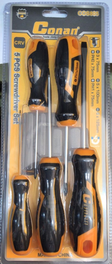 SCREW DRIVER SET ORINGE/BLACK COS805