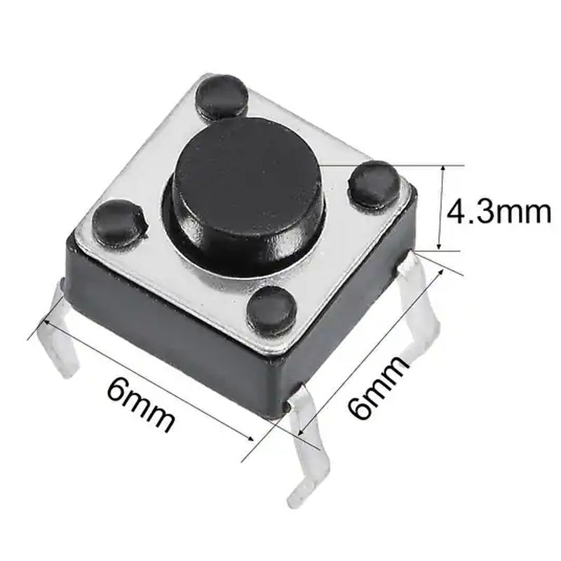 M/B 6x6x4.3 4PIN DIP