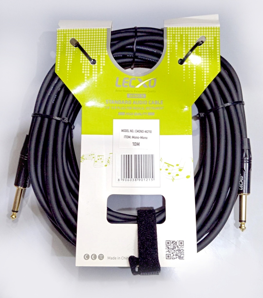 LECXO MIC CABLE MONO TO MONO M2100 10MTR  