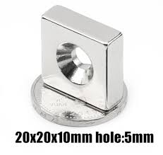 NODIUM MAGNET 20X20X10 HOLE