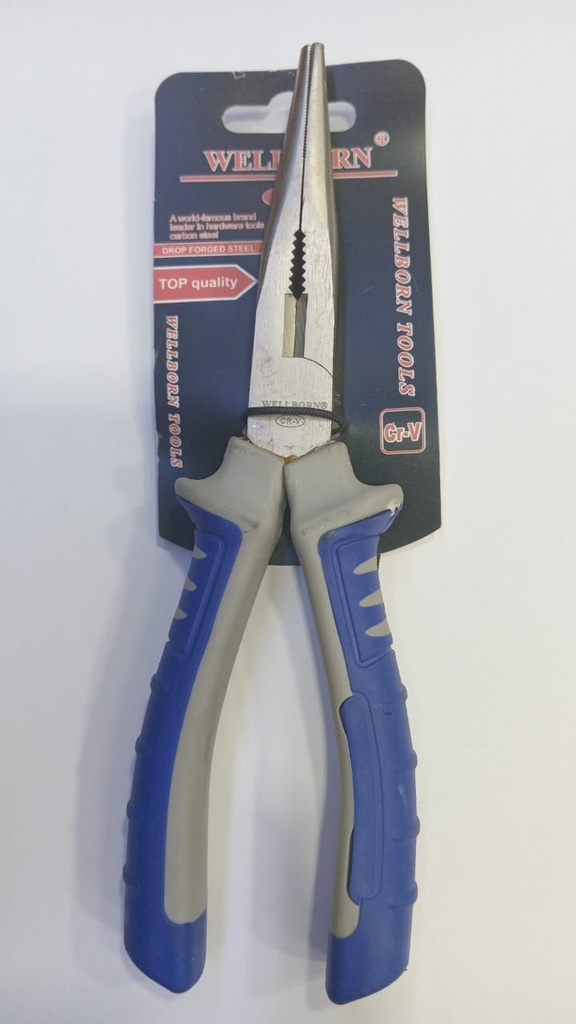 NOSE PLIER 8" WELLBORN BLUE/GRY