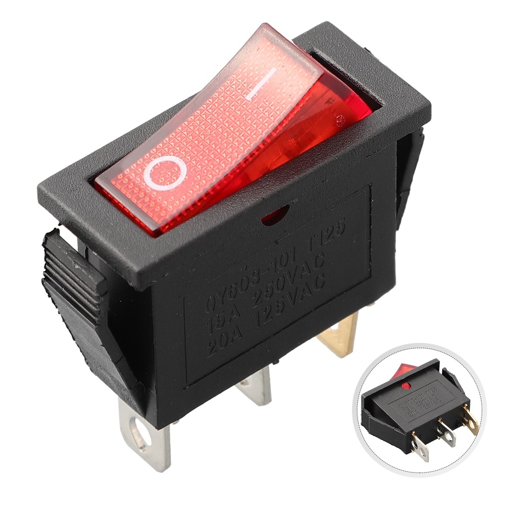 SWITCH ON/OFF QY603-101 T125 RED 3PIN