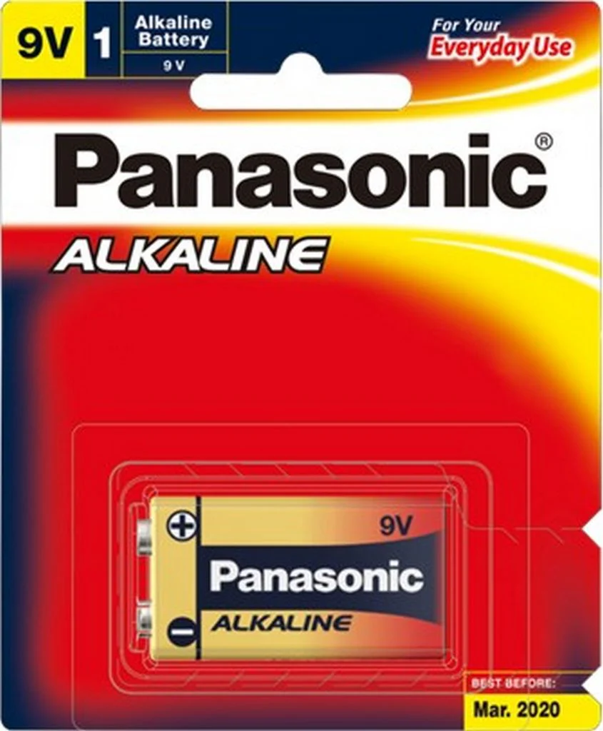 PANASONIC ALKALINE 9V 6LR61T/1B BATTERY