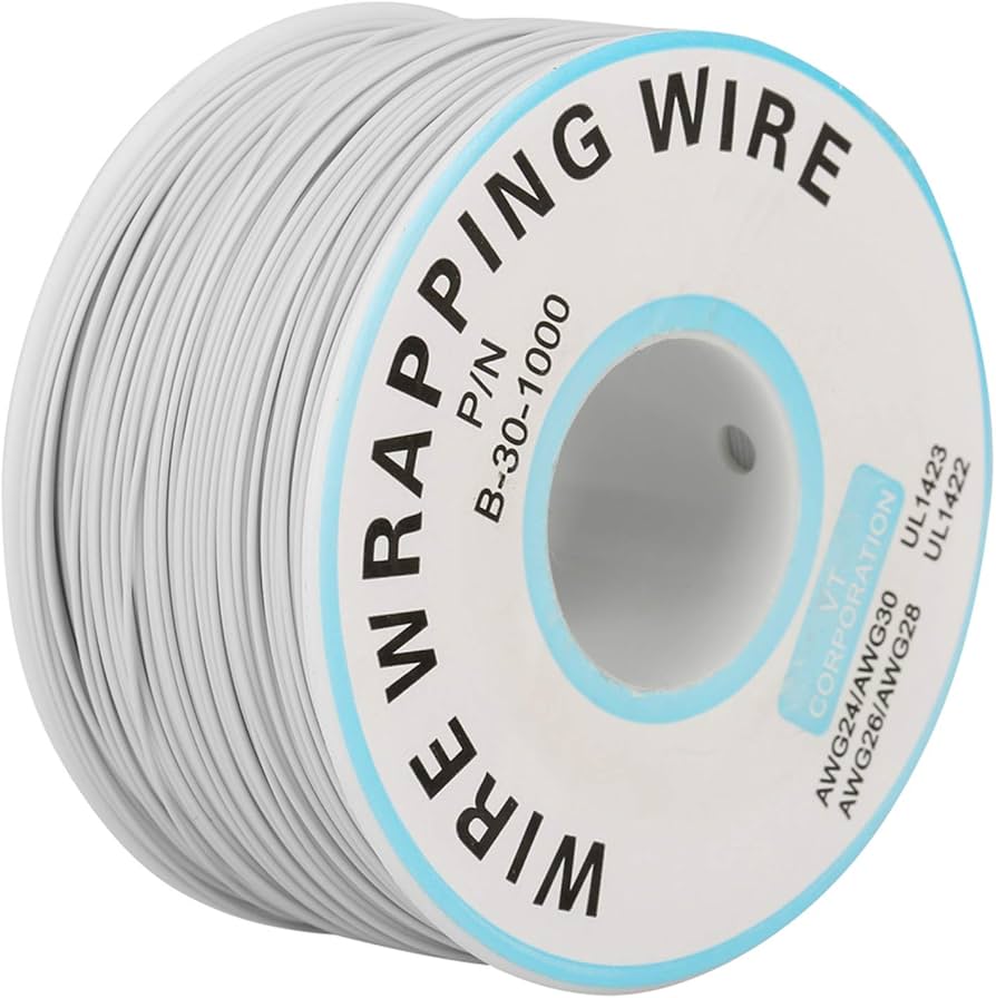 HOOK WIRE 30AWG 0.25MM WHITE