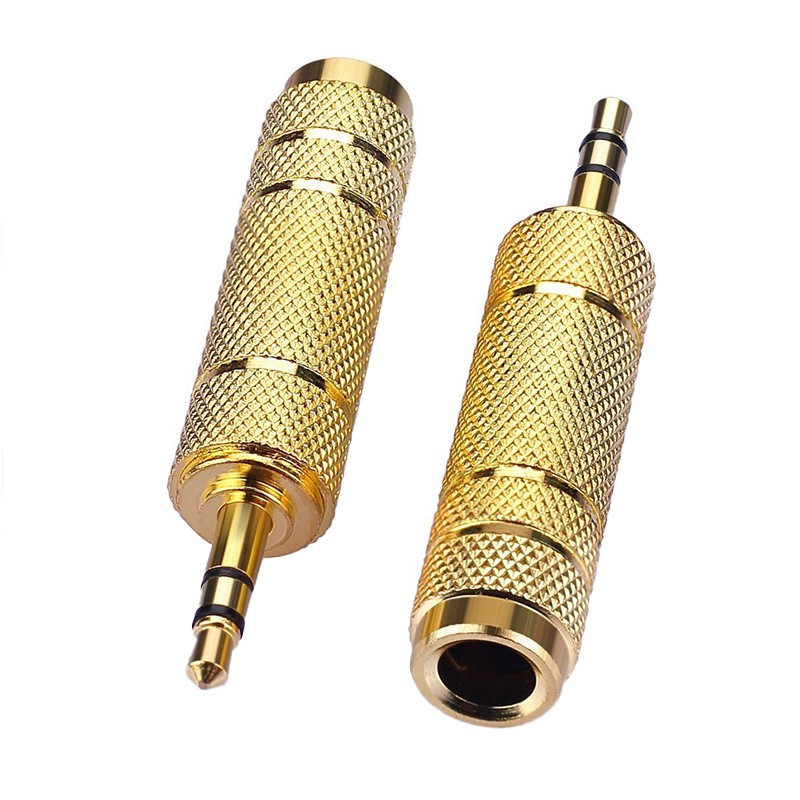 AUDIO JACK 3.5MM TO 6.35MM FEMALE GOLDEN