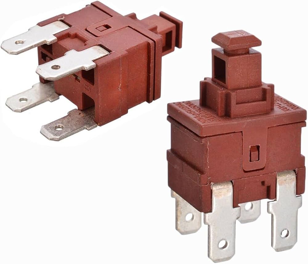 SWITCH KAN-L5 BUTTON VACUME RED ON OFF 4PIN