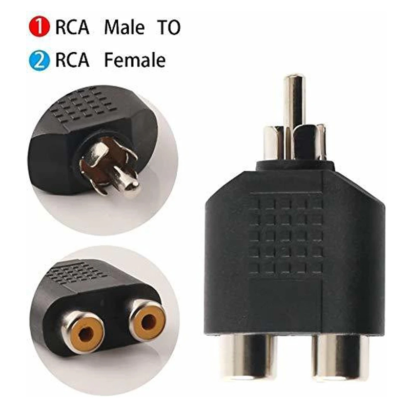 AUDIO JACK RCA Male to 2 RCA Female