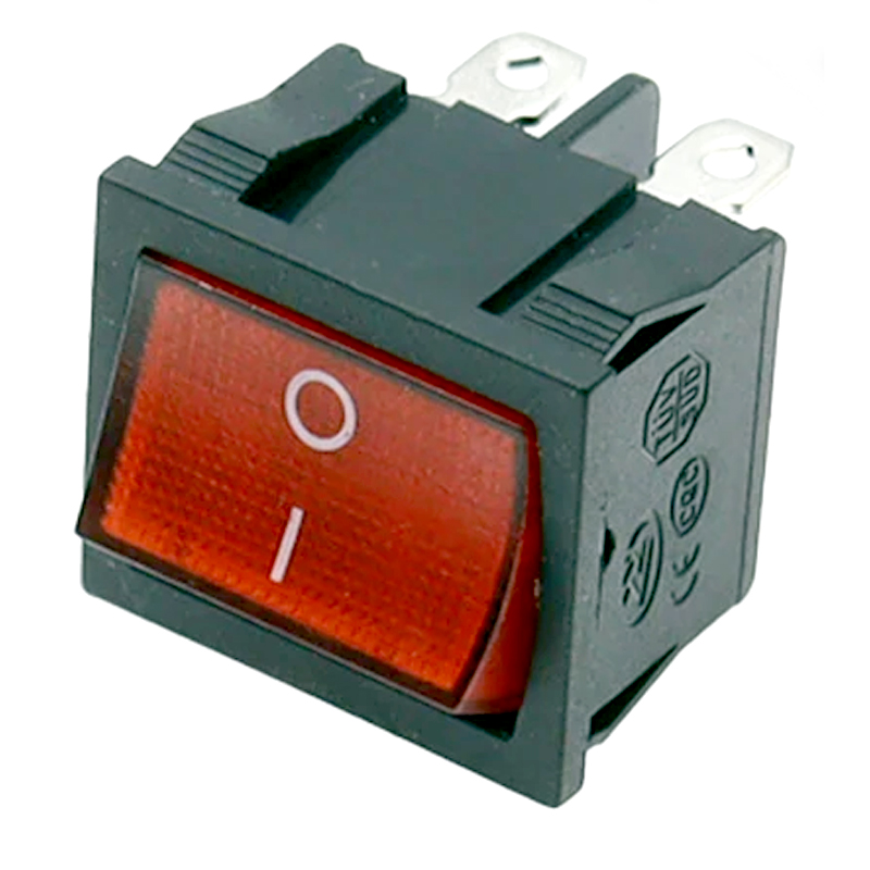 KCD4-21MM-24MM SWITCH 6PIN 16A RED ON/OFF