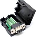 DB9 PIN FEMALE SQ WITH COVER