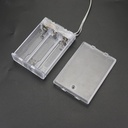 AA BATTERY HOLDER 3WAY CASE WITH SWITCH CLR