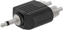 AUDIO JACK 3.5Mm Mono Plug To 2Xrca Straight 227-N