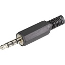 AUDIO JACK 4POL STERIO PLASTIC 3.5MM