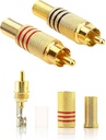 AUDIO JACK GOLDEN RCA MALE R/B
